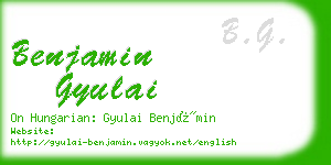 benjamin gyulai business card